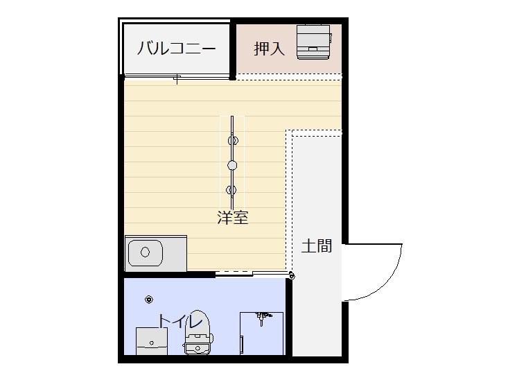 BELK泉(ワンルーム/1階)の間取り写真