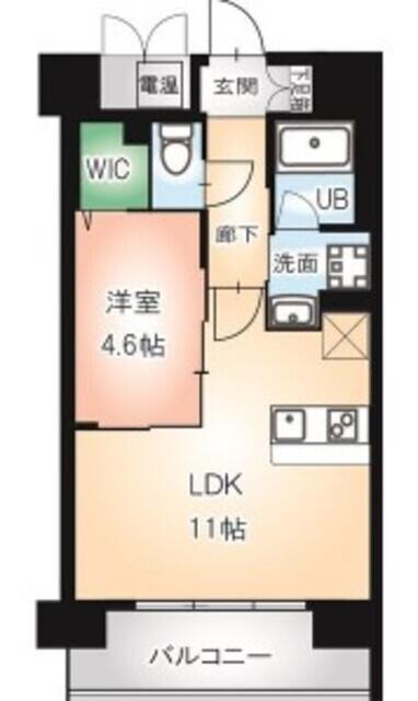 NAVIGLIO PALAZZO(1LDK/9階)の間取り写真