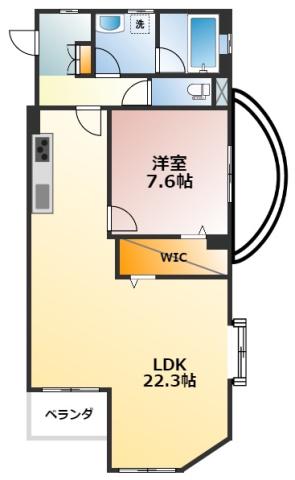 サンコートHANNOKI(2LDK/1階)の間取り写真