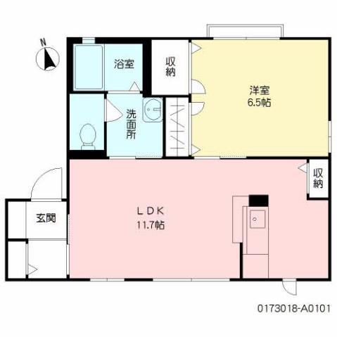 フォーレス03 (1LDK/1階)の間取り写真