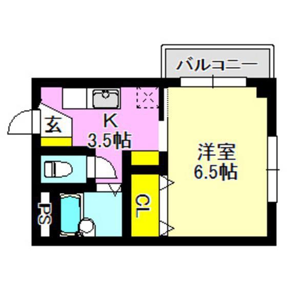 CSテラス(1K/3階)の間取り写真