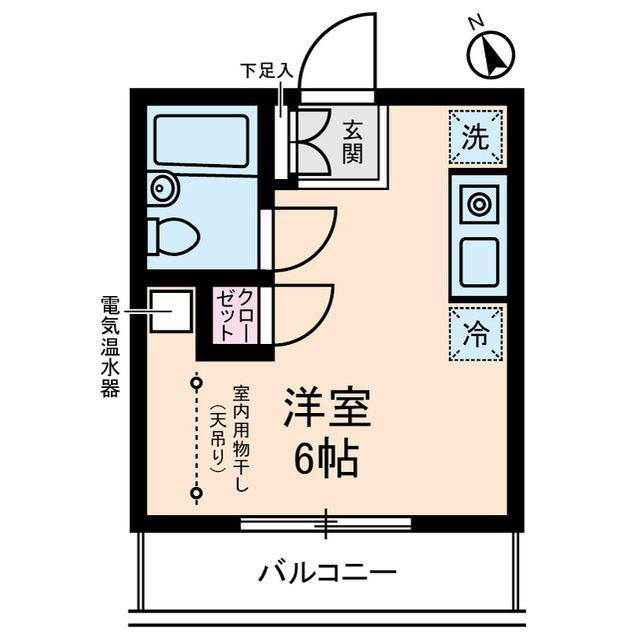 ヴィラ要町(ワンルーム/2階)の間取り写真