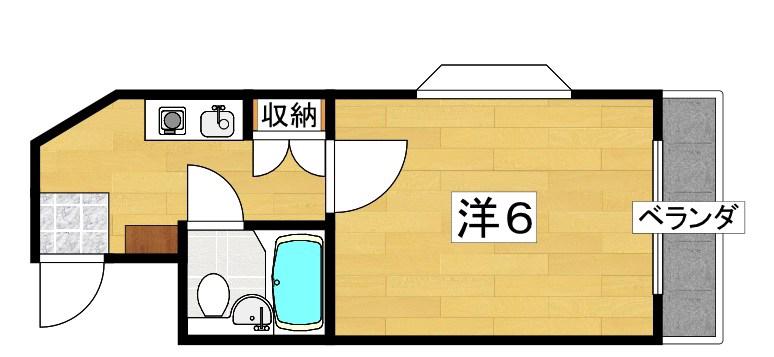 エクセルシード(1K/3階)の間取り写真