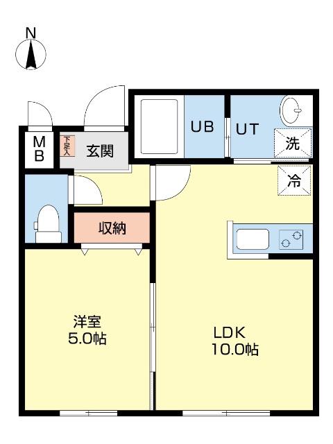 シェラトン北広島(1LDK/1階)の間取り写真