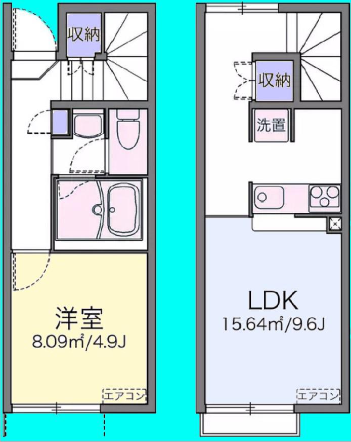 ＪＲ日豊本線 国分駅(鹿児島) 徒歩27分 2階建 築16年(1LDK/1階)の間取り写真
