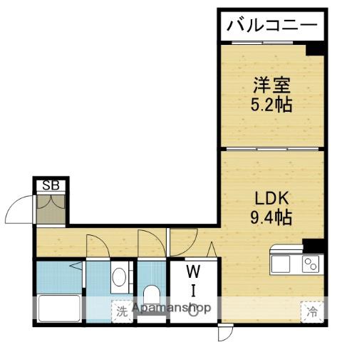 ハートウェル(1LDK/1階)の間取り写真