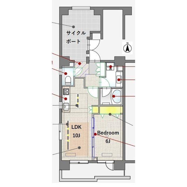 HF学芸大学レジデンス(1LDK/5階)の間取り写真