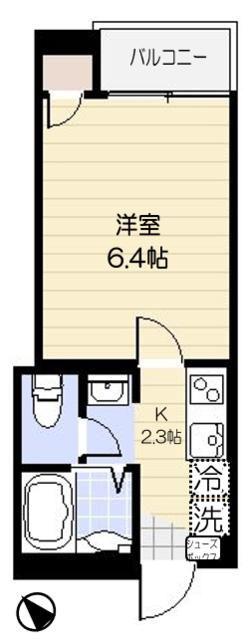 ラ・アヴェニール東武練馬(1K/2階)の間取り写真