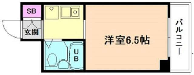 福島イーグルハイツ(1K/3階)の間取り写真