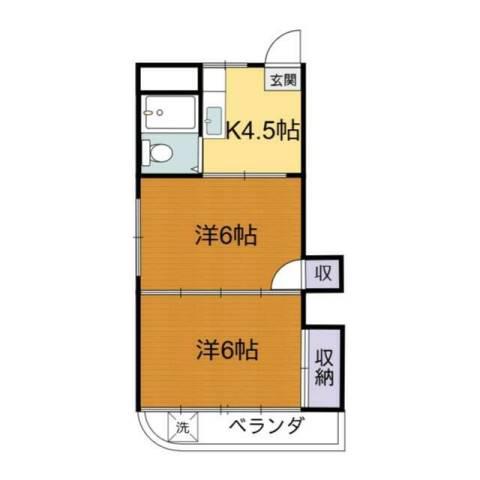 小菅マンション(2K/2階)の間取り写真