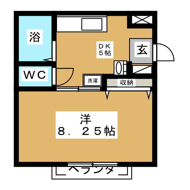 DIAMOND BLDG(1K/1階)の間取り写真