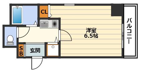 プレサンス同心アーバンステージ(1K/2階)の間取り写真