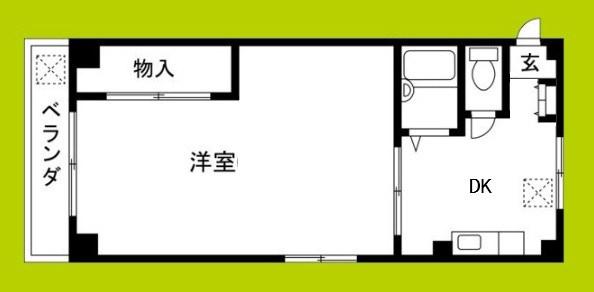 ロイヤル千林(1DK/3階)の間取り写真