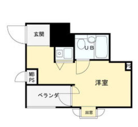 ライオンズマンション神戸(1K/7階)の間取り写真