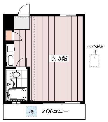 パークサイド矢来(ワンルーム/1階)の間取り写真