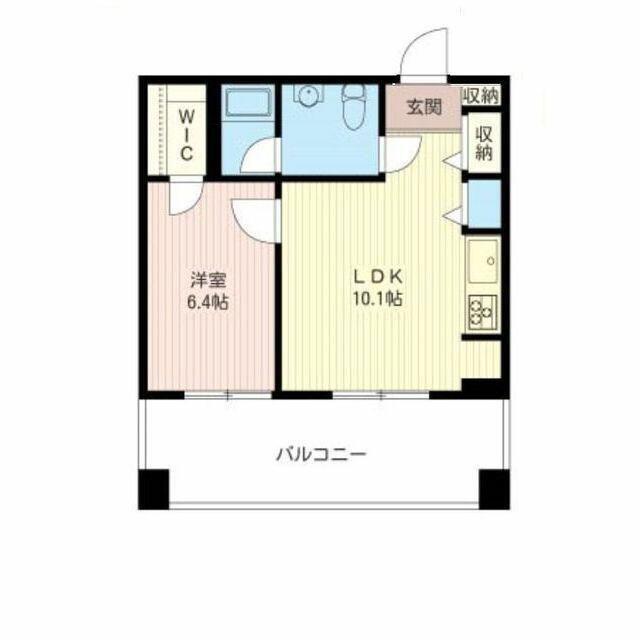 レジデンスシャルマン月島(1LDK/4階)の間取り写真