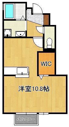 D-ROOM白銀(ワンルーム/1階)の間取り写真