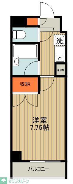 S-FORT八王子(1K/4階)の間取り写真