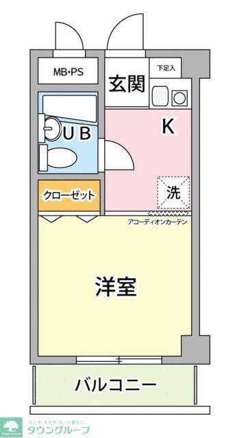アベニール伊勢原(1K/3階)の間取り写真