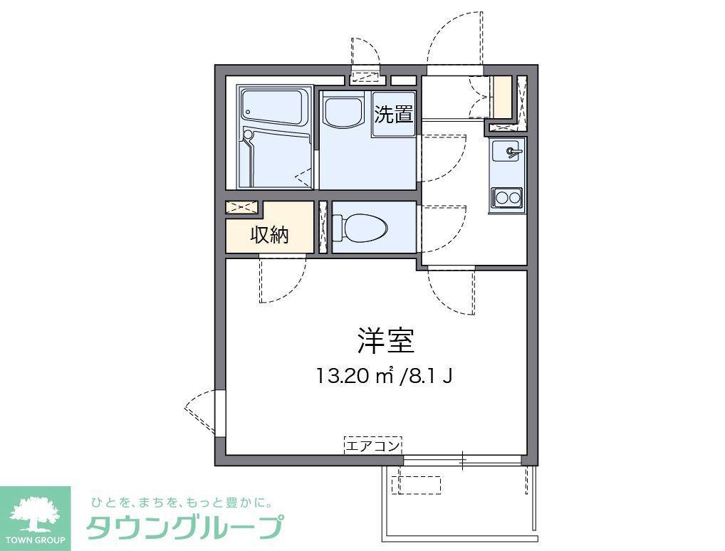 レオネクストサンドリーム(1K/4階)の間取り写真