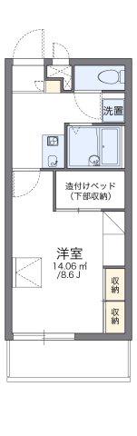 レオパレスセジュール和泉(1K/3階)の間取り写真