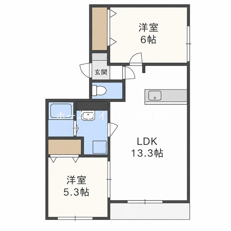  PADRES元町 (2LDK/2階)の間取り写真
