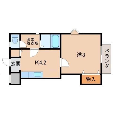 シャインハイツ太田(1K/1階)の間取り写真