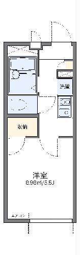 レオパレスめぐみ壱番館(1K/1階)の間取り写真