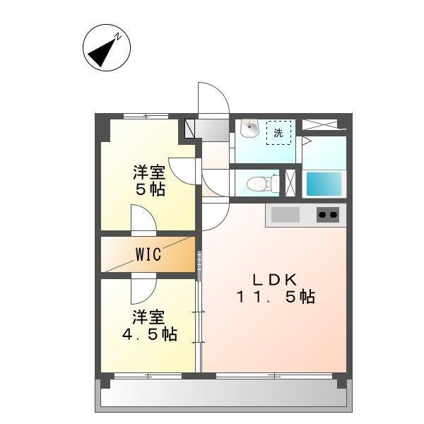 パシフィック葵(2LDK/4階)の間取り写真