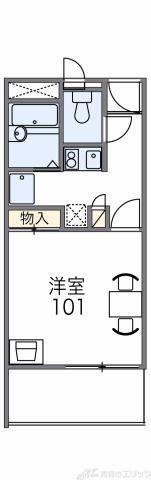 レオパレス上穂積(1K/3階)の間取り写真