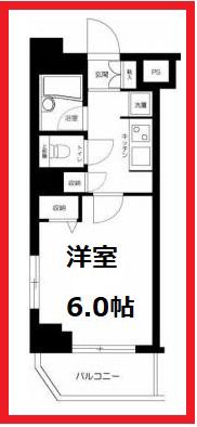 スカイコート錦糸町第2(1K/7階)の間取り写真