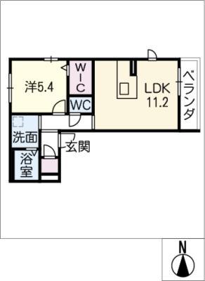 アネックス枇杷島(1LDK/3階)の間取り写真