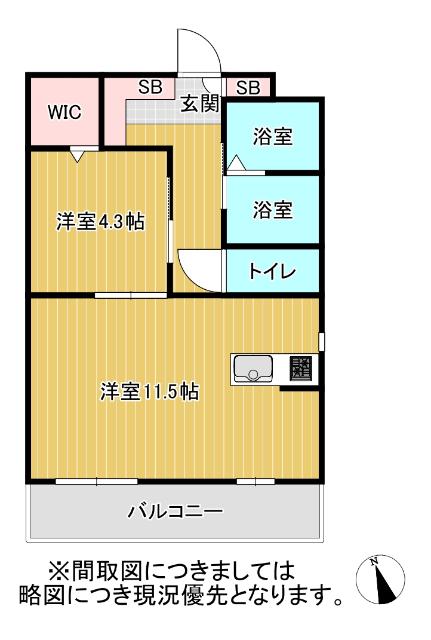 SOLA(1LDK/2階)の間取り写真