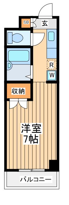 レフィーニ東玉川学園(1K/1階)の間取り写真