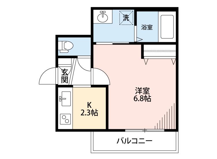 ラ・メゾンM(1K/3階)の間取り写真