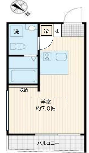 TRIAS531(ワンルーム/2階)の間取り写真