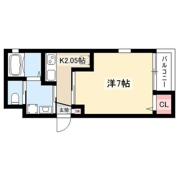 ESPRE NAKAMURAKOEN(1K/1階)の間取り写真