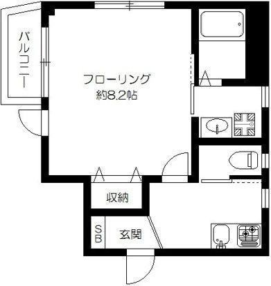 ESPERANCE(1K/1階)の間取り写真