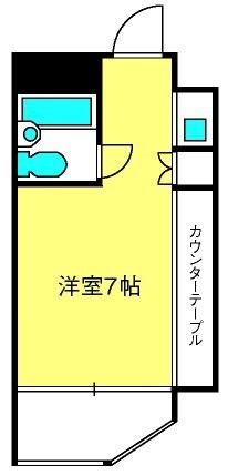リバティー大宮(ワンルーム/1階)の間取り写真