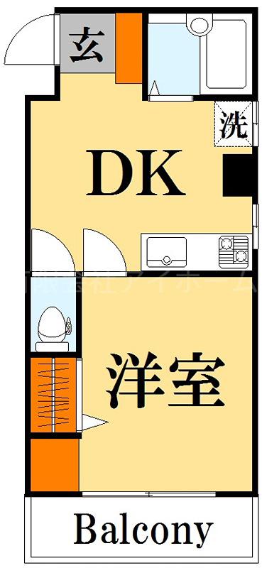 JLBグランエクリュ住吉II(1DK/4階)の間取り写真