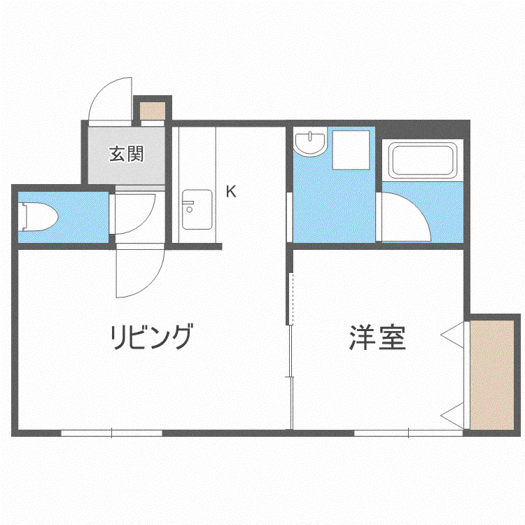 LEE TOWN D(1LDK/3階)の間取り写真