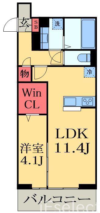アヴァンスコート弐番館(1LDK/1階)の間取り写真