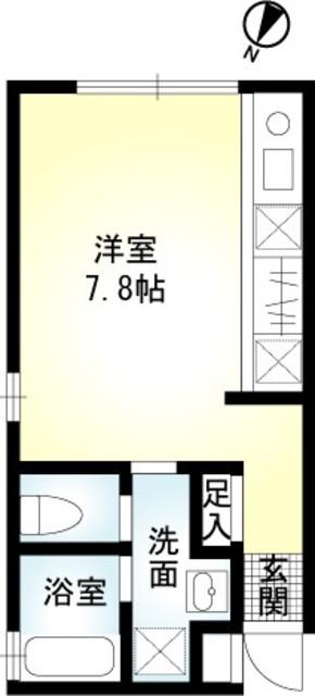 リシェス橋本(ワンルーム/2階)の間取り写真