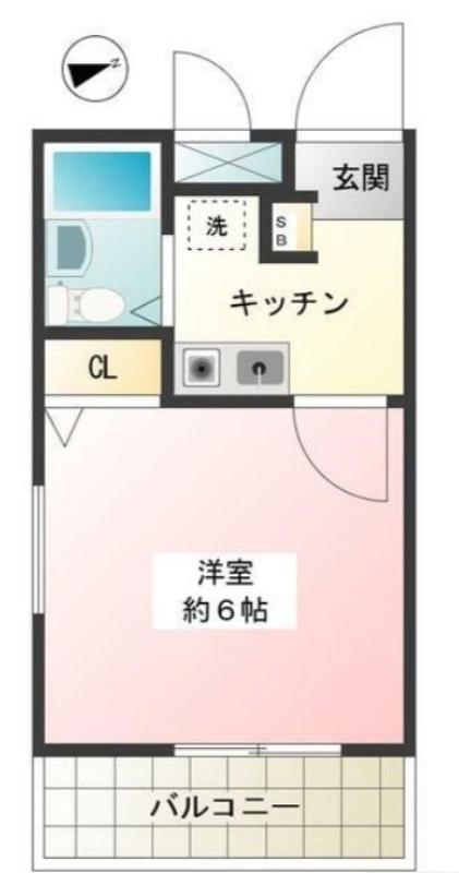 パークウェル大崎(1K/3階)の間取り写真