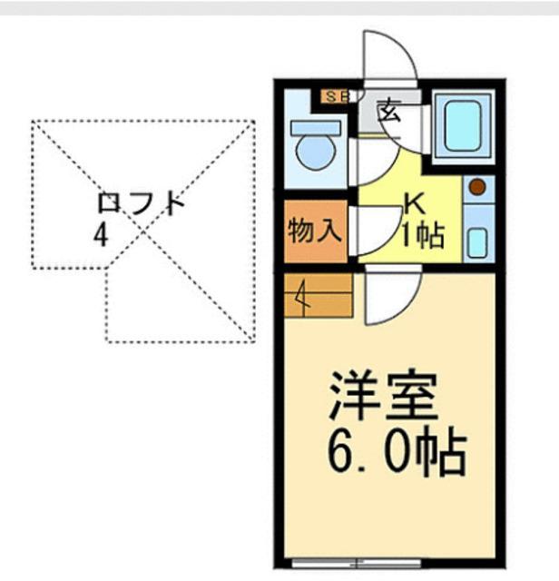 フラット町屋(ワンルーム/1階)の間取り写真