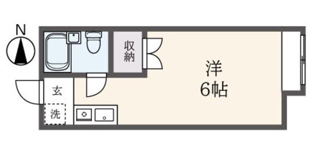 マノワールプペ(ワンルーム/1階)の間取り写真