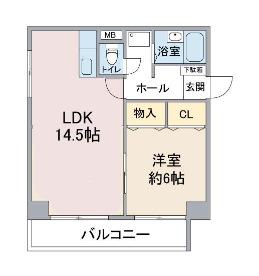 ライフステージ徳川(2DK/2階)の間取り写真