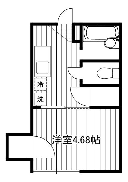 フレグランス北習志野(1K/1階)の間取り写真