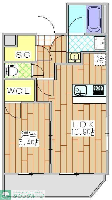 フォーシーズン蘇我壱番館(1LDK/1階)の間取り写真