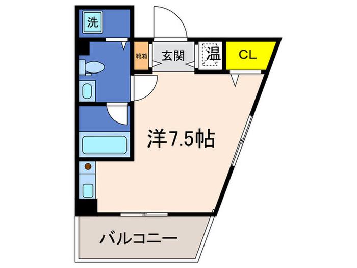 パイン神戸元町(ワンルーム/3階)の間取り写真